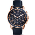 Buy Fossil Men's Chronograph Quartz Blue Leather Strap Blue Dial 43mm Watch FS5237 in Pakistan