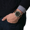 Buy Men's Quartz Chronograph Grant Black Dial Brown Leather Strap Watch in Pakistan