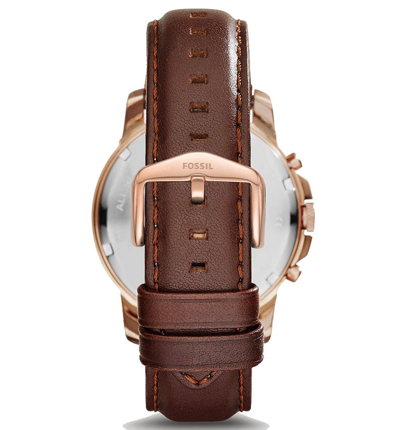 Buy Men's Chronograph Quartz Grant Brown Leather Strap White Dial 44Mm Watch in Pakistan