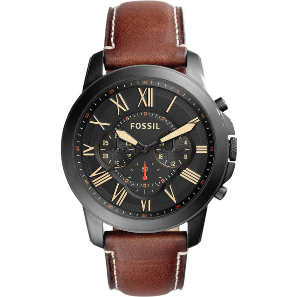 Buy Men's Quartz Black Dial Brown Leather Band Watch in Pakistan
