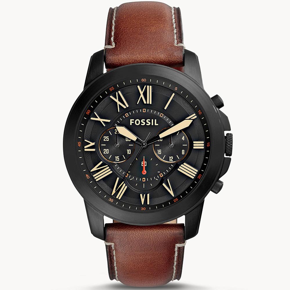 Buy Men's Quartz Black Dial Brown Leather Band Watch in Pakistan