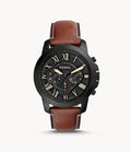 Buy Men's Quartz Black Dial Brown Leather Band Watch in Pakistan