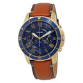 Buy Fossil Men's Quartz Brown Leather Strap Blue Dial 44mm Watch FS5268 in Pakistan