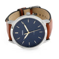 Buy Men's Quartz The Minimalist Brown Leather Strap Blue Dial 44Mm Watch in Pakistan