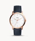 Buy Men's Quartz The Minimalist Blue Leather Strap White Dial 44Mm Watch in Pakistan