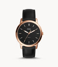 Buy Men's Quartz Minimalist Black Leather Strap Black Dial 44Mm Watch in Pakistan