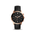 Buy Fossil Men's Chronograph Quartz Black Leather Strap Black Dial 44mm Watch FS5381 in Pakistan