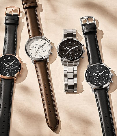 Buy Fossil Men's Chronograph Quartz Black Leather Strap Black Dial 44mm Watch FS5381 in Pakistan