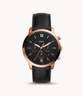 Buy Fossil Men's Chronograph Quartz Black Leather Strap Black Dial 44mm Watch FS5381 in Pakistan