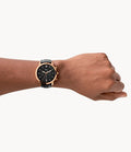 Buy Fossil Men's Chronograph Quartz Black Leather Strap Black Dial 44mm Watch FS5381 in Pakistan