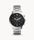 Buy Men's Chronograph Quartz Neutra Silver Stainless Steel Black Dial 44Mm Watch in Pakistan