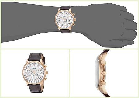 Buy Goodwin Chronograph White Dial Brown Leather Watch For Men in Pakistan