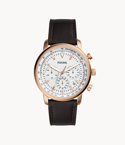 Buy Goodwin Chronograph White Dial Brown Leather Watch For Men in Pakistan