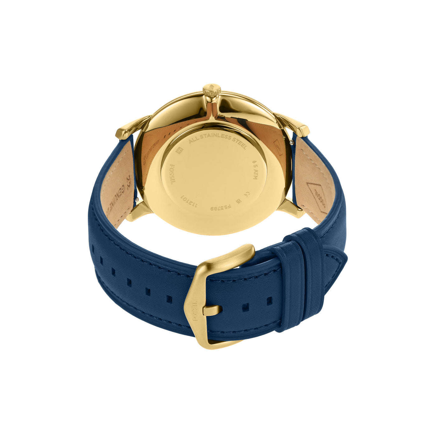 Buy Men's Quartz The Minimalist Blue Leather Strap Blue Dial 44Mm Watch in Pakistan