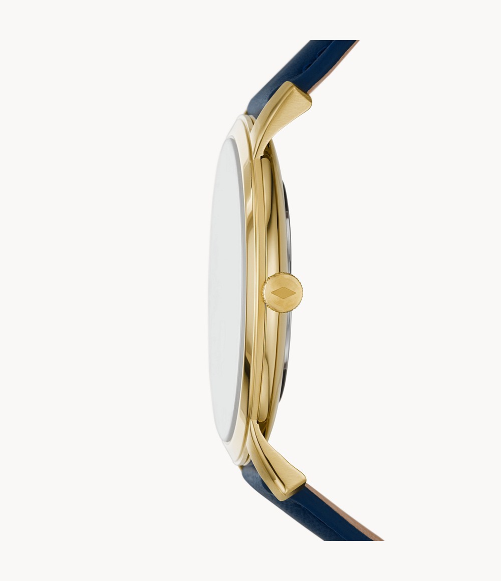 Buy Men's Quartz The Minimalist Blue Leather Strap Blue Dial 44Mm Watch in Pakistan