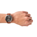 Buy Men's Chronograph Quartz Townsman Brown Leather Strap Black Dial 44Mm Watch in Pakistan