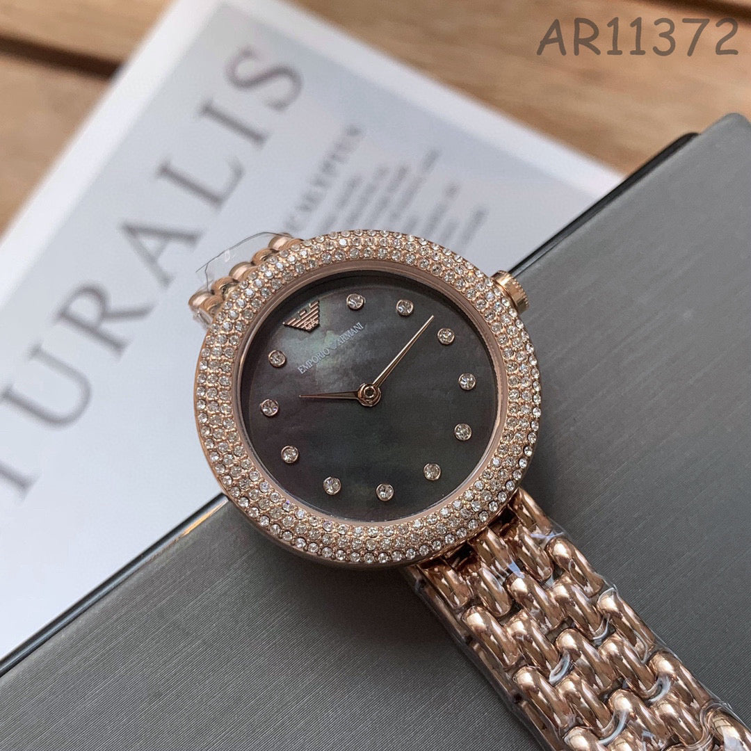 Buy Emporio Armani Women’s Quartz Stainless Steel Black Dial 30mm Watch - AR11372 in Pakistan