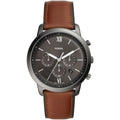 Buy Men's Chronograph Quartz Neutra Amber Leather Strap Gray Dial 44Mm Watch in Pakistan