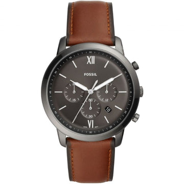 Buy Men's Chronograph Quartz Neutra Amber Leather Strap Gray Dial 44Mm Watch in Pakistan