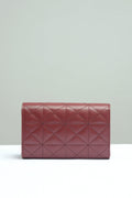 Buy Negative Apparel Embossed Chain Square Bag FD - Burgundy in Pakistan