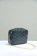 Buy Negative Apparel Mini Quilted Embossed Zip Chain Bag FD - Green in Pakistan