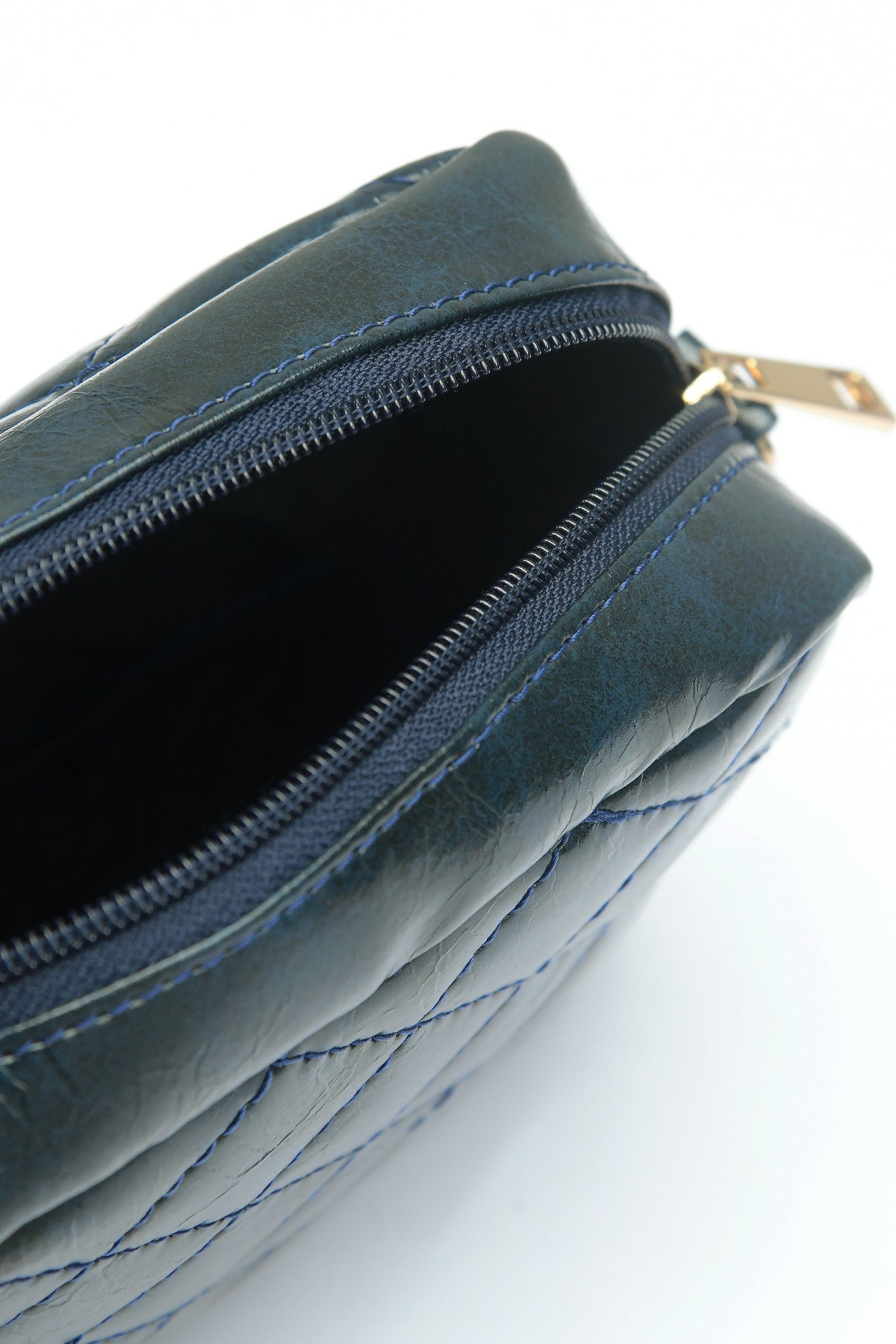 Buy Negative Apparel Mini Quilted Embossed Zip Chain Bag FD - Green in Pakistan