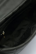 Buy Negative Apparel Quilted Flap Bag With Strap FD - Black in Pakistan