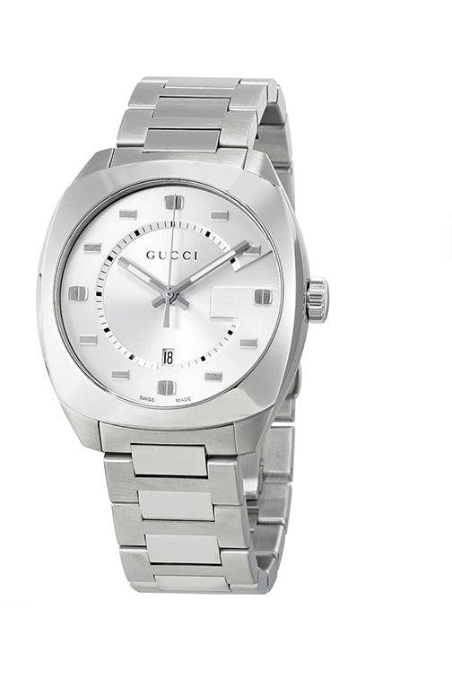 Buy Gucci Men's Swiss Made Quartz Stainless Steel Silver Dial 41mm Watch YA142308 in Pakistan