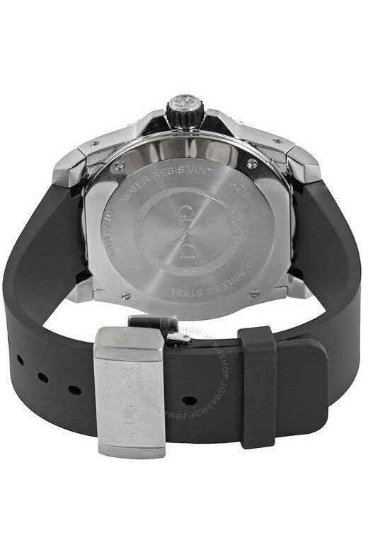 Buy Gucci Men's Quartz Swiss Made Silicone Strap Black Dial 45mm Watch YA136217 in Pakistan