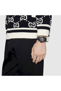 Buy Gucci Men's Quartz Swiss Made Silicone Strap Black Dial 45mm Watch YA136217 in Pakistan