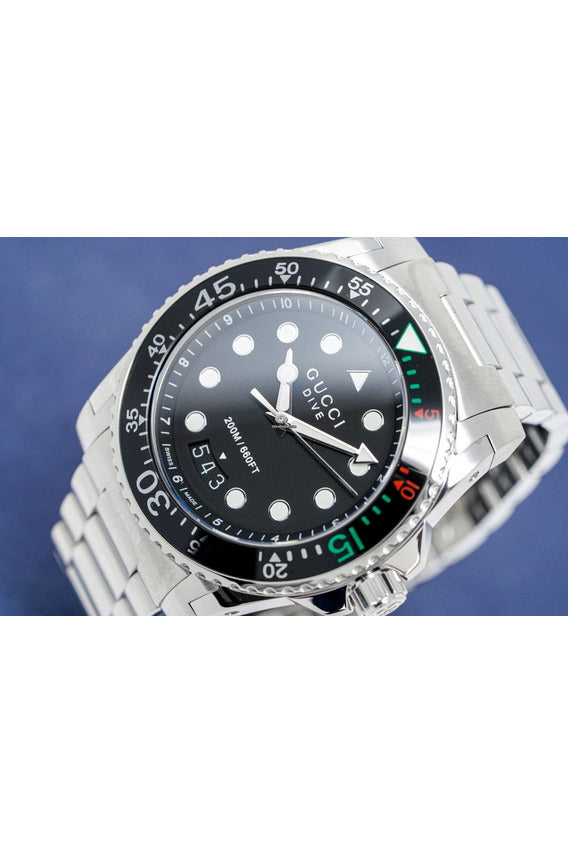 Buy Gucci Men's Swiss Made Quartz Stainless Steel Black Dial 45mm Watch YA136208 in Pakistan