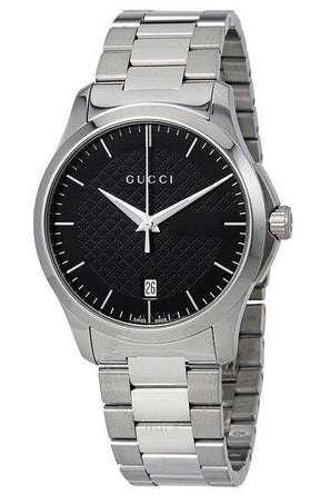 Buy Gucci Unisex Swiss Made Quartz Stainless Steel Black Dial 38mm Watch YA126457 in Pakistan