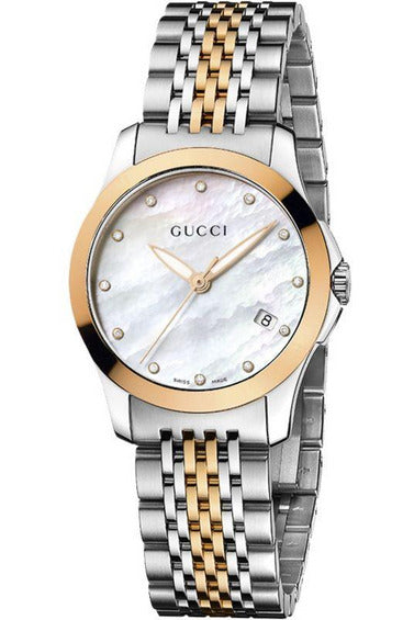 Buy Gucci Women's Swiss Made Quartz Stainless Steel Mother of Pearl Dial 27mm Watch YA126514 in Pakistan