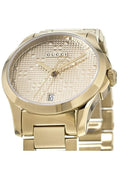 Buy Gucci Women's Swiss Made Quartz Stainless Steel Gold Dial 27mm Watch YA126553 in Pakistan