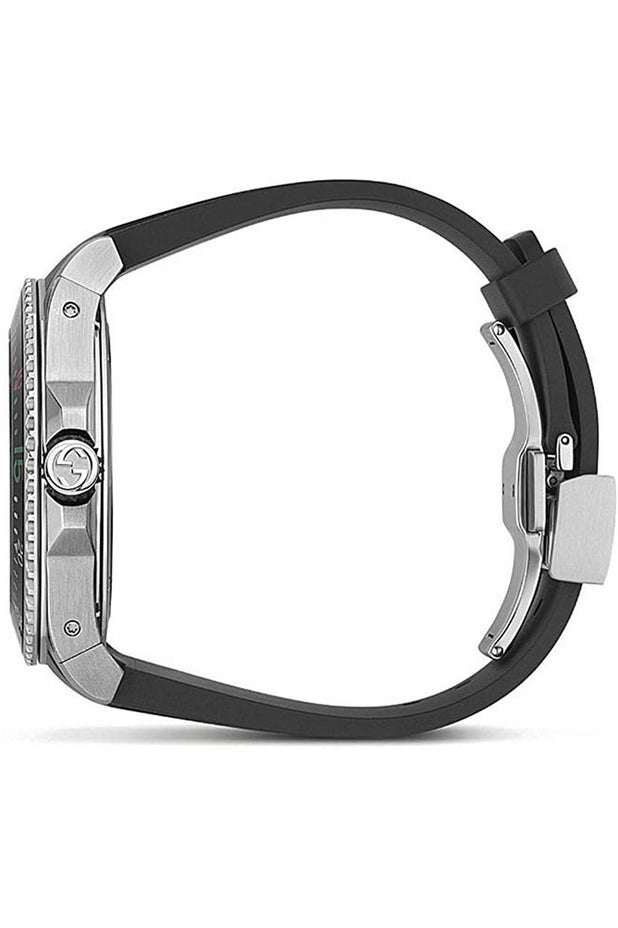 Buy Gucci Men's Quartz Swiss Made Silicone Strap Black Dial 45mm Watch YA136217 in Pakistan