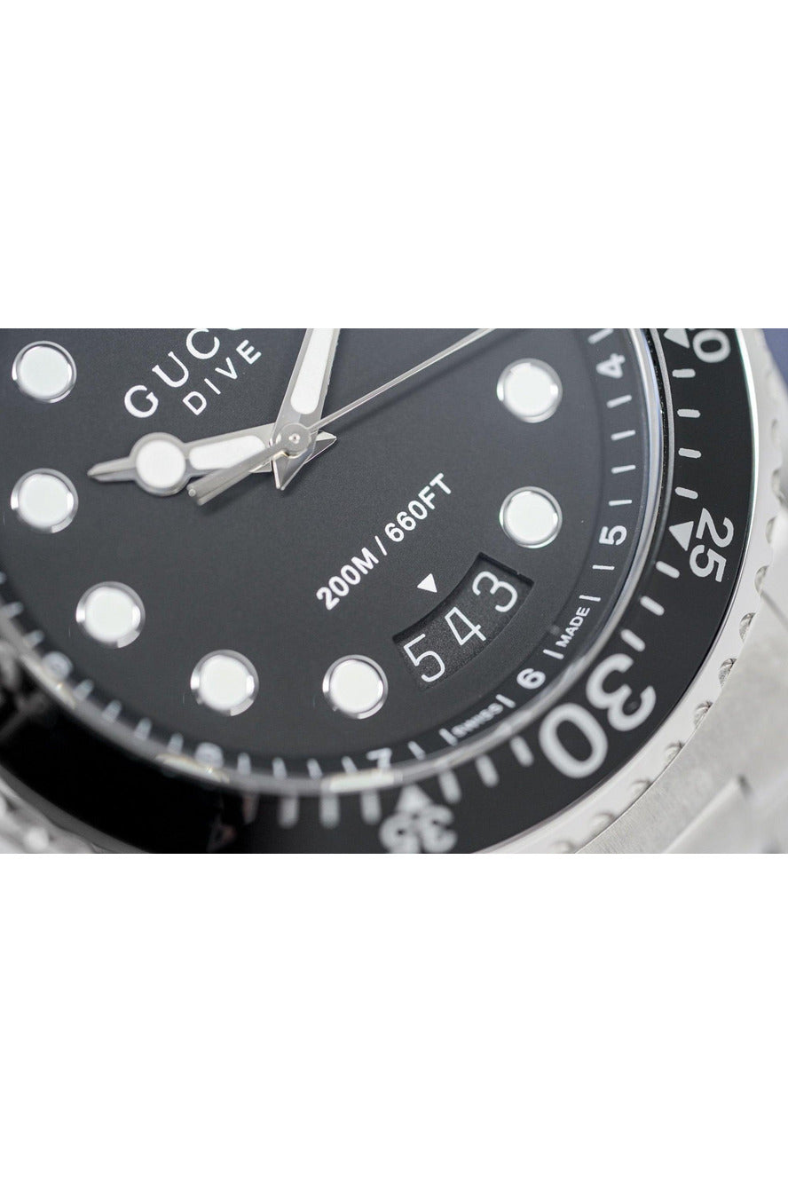 Buy Gucci Men's Swiss Made Quartz Stainless Steel Black Dial 45mm Watch YA136208 in Pakistan