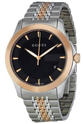 Buy Gucci Men's Swiss Made Quartz Stainless Steel Black Dial 38mm Watch YA126410 in Pakistan