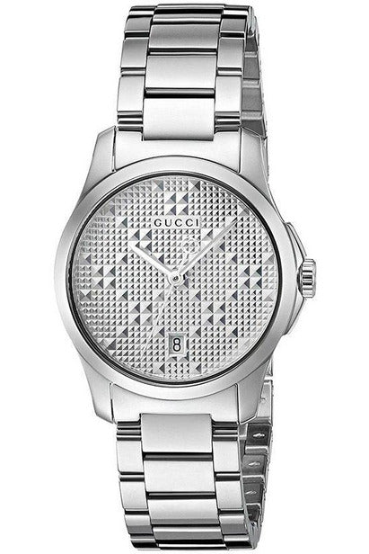Buy Gucci Women's Swiss Made Quartz Stainless Steel Silver Dial 27mm Watch YA126551 in Pakistan
