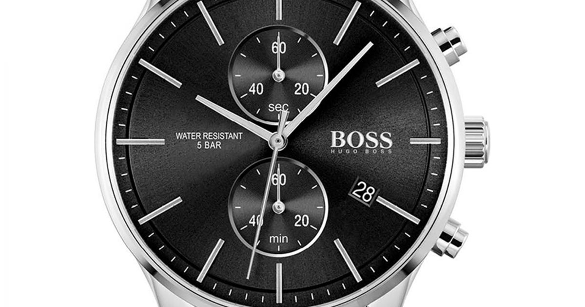 Buy Hugo Boss Mens Quartz Associate Stainless Steel Black Dial 42mm Watch - 1513869 in Pakistan