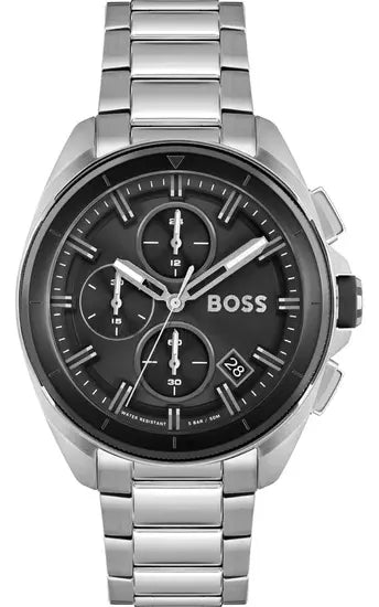 Buy Hugo Boss Volane Silver Steel Black Dial Men's Chrono Watch - 1513949 in Pakistan