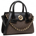 Buy Michael Kors White Tan Signature Coated Canvas and Leather Carmen Satchel Bag Small in Pakistan