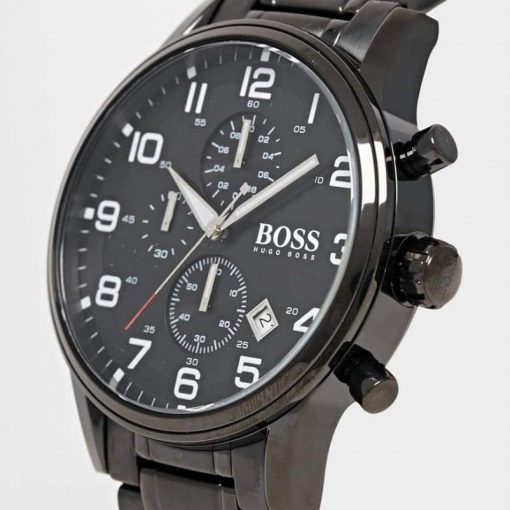 Buy Hugo Boss Chronograph Quartz Stainless Steel Black Watch for Men - 1513180 in Pakistan