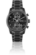 Buy Hugo Boss Mens Quartz Skymaster Chrono Black Stainless Steel Black Dial 44mm Watch - 1513785 in Pakistan