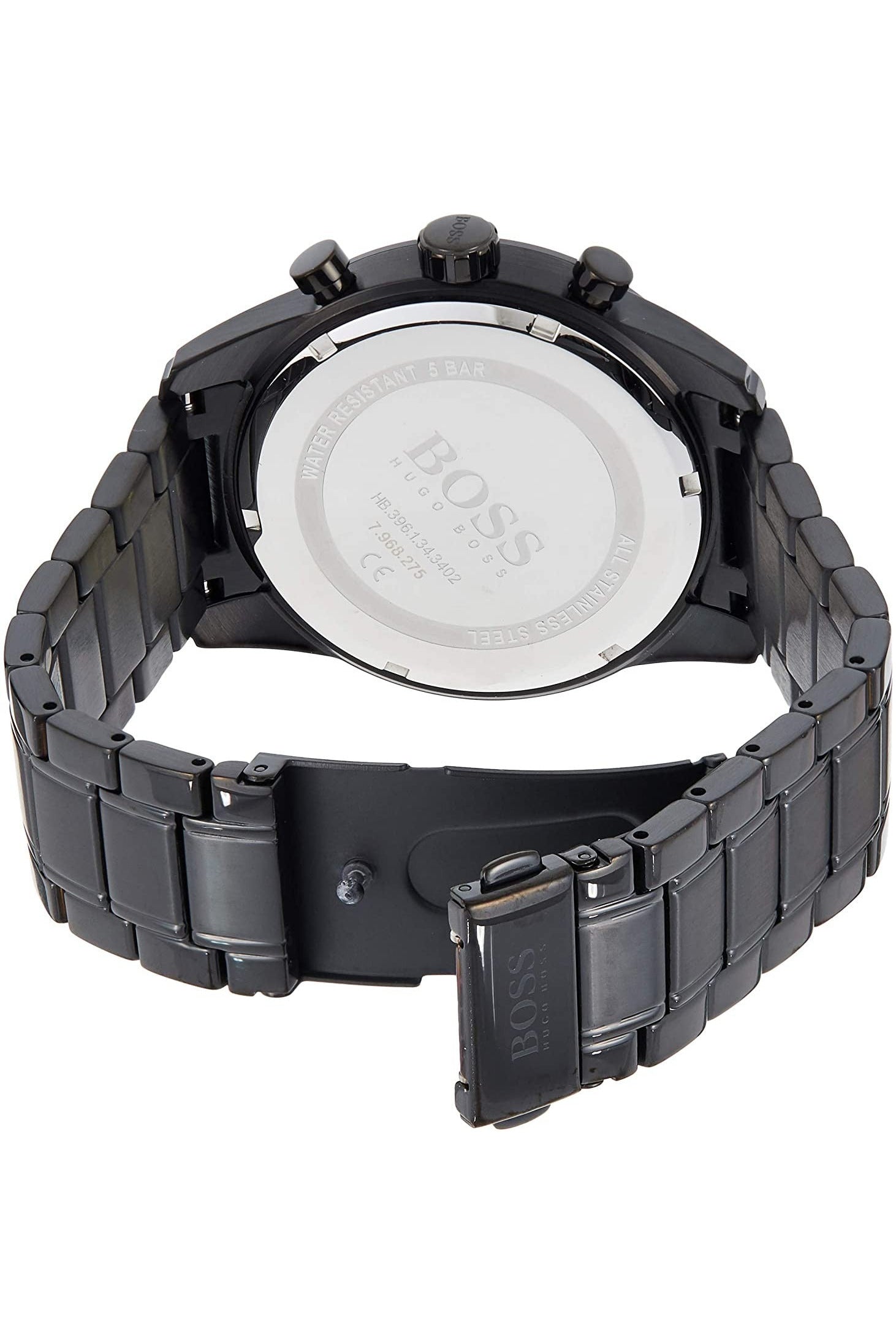 Buy Hugo Boss Mens Quartz Skymaster Chrono Black Stainless Steel Black Dial 44mm Watch - 1513785 in Pakistan