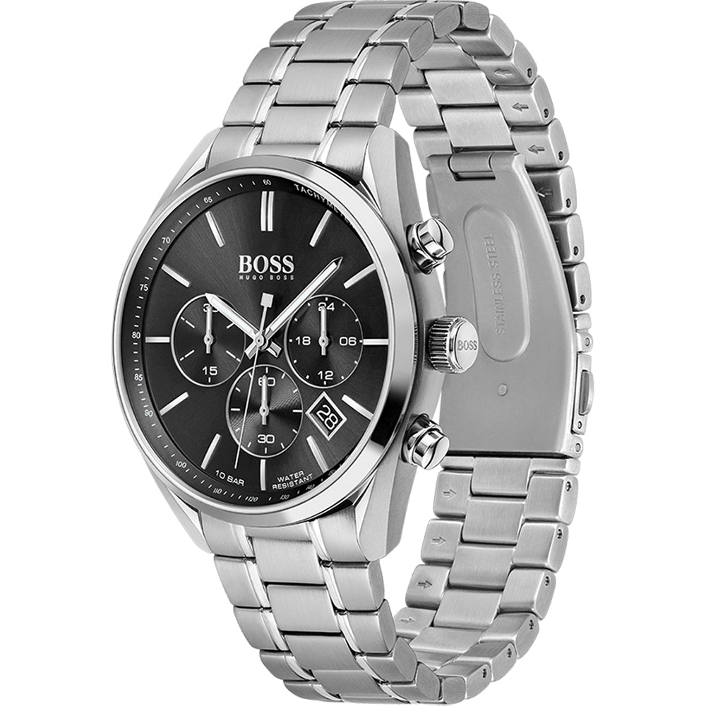 Buy Hugo Boss Mens Quartz Associate Stainless Steel Black Dial 42mm Watch - 1513869 in Pakistan