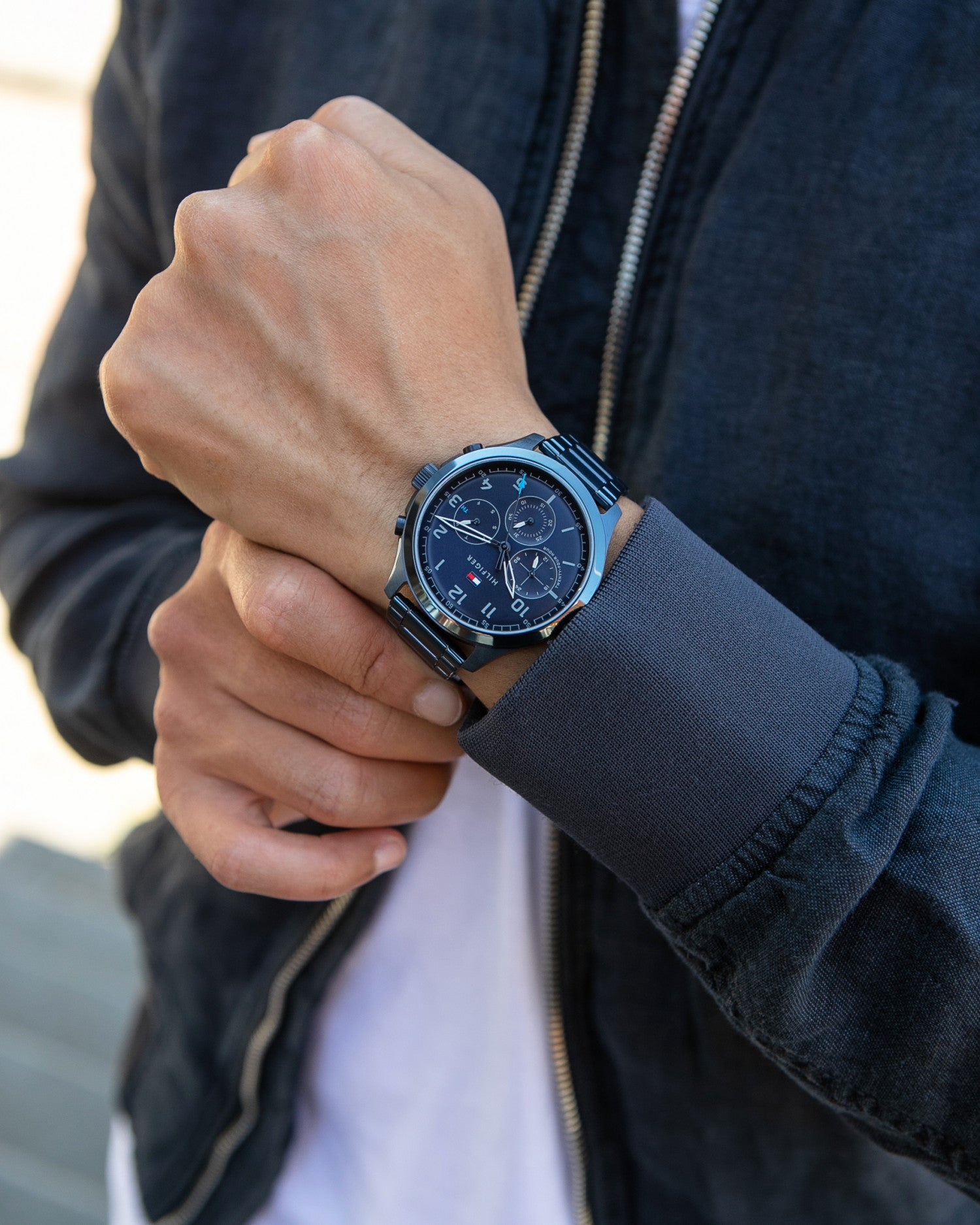 Buy Tommy Hilfiger Quartz Stainless Steel Blue Dial 45mm Watch for Men - 1791853 in Pakistan