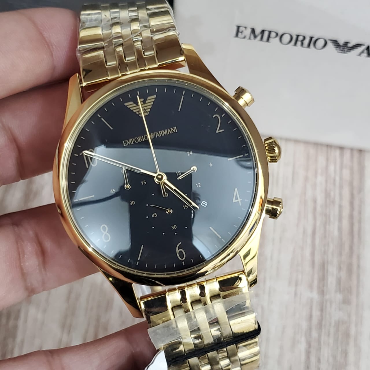 Buy Emporio Armani Mens Analogue Quartz Stainless Steel Black Dial 41mm Watch - Ar1893 in Pakistan