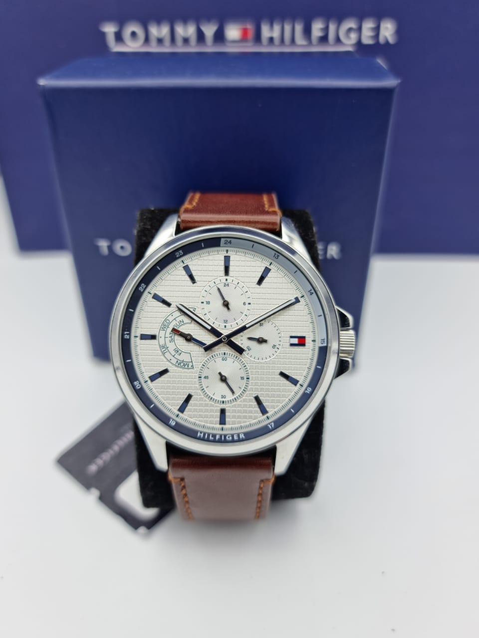 Buy Tommy Hilfiger Quartz Leather Strap White Dial 44mm for Men Watch - 1791614 in Pakistan