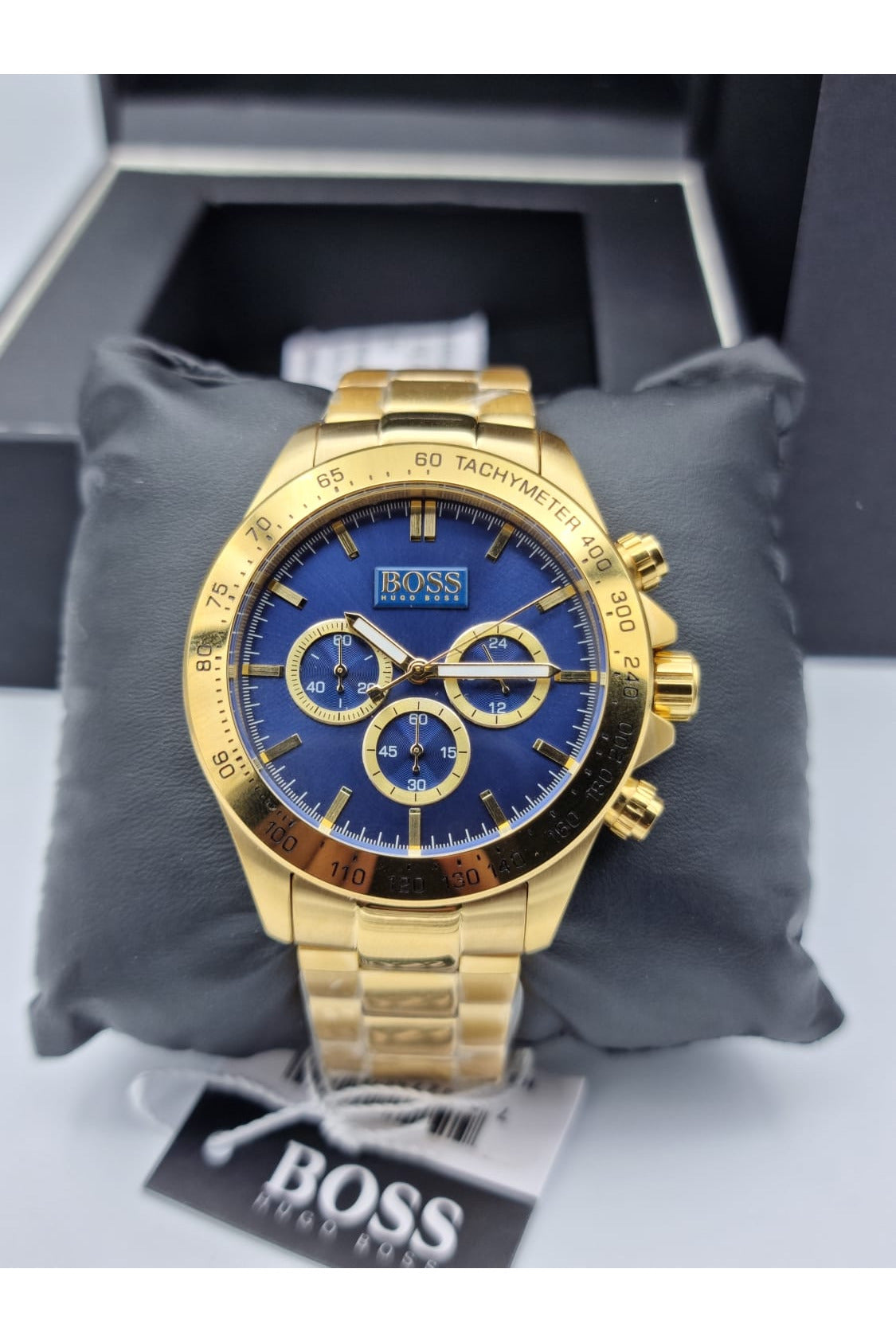 Buy Hugo Boss Men’s Chronograph Quartz Stainless Steel Blue Dial 44mm Watch 1513340 in Pakistan