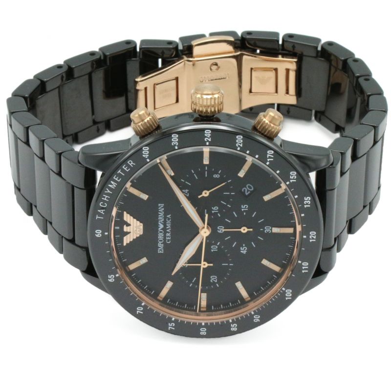 Buy Emporio Armani Men's Quartz Black Ceramic Black Dial 43mm Watch AR70002 in Pakistan